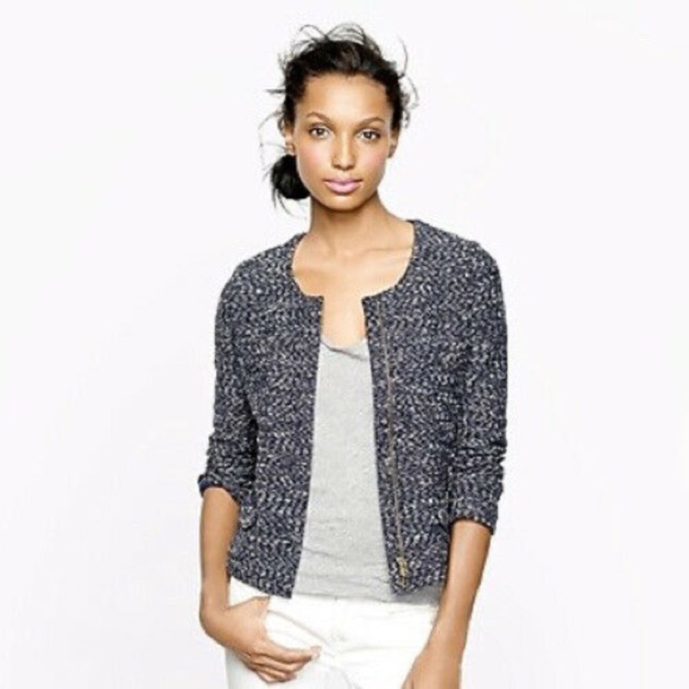 J Crew Micro Tweed Jacket